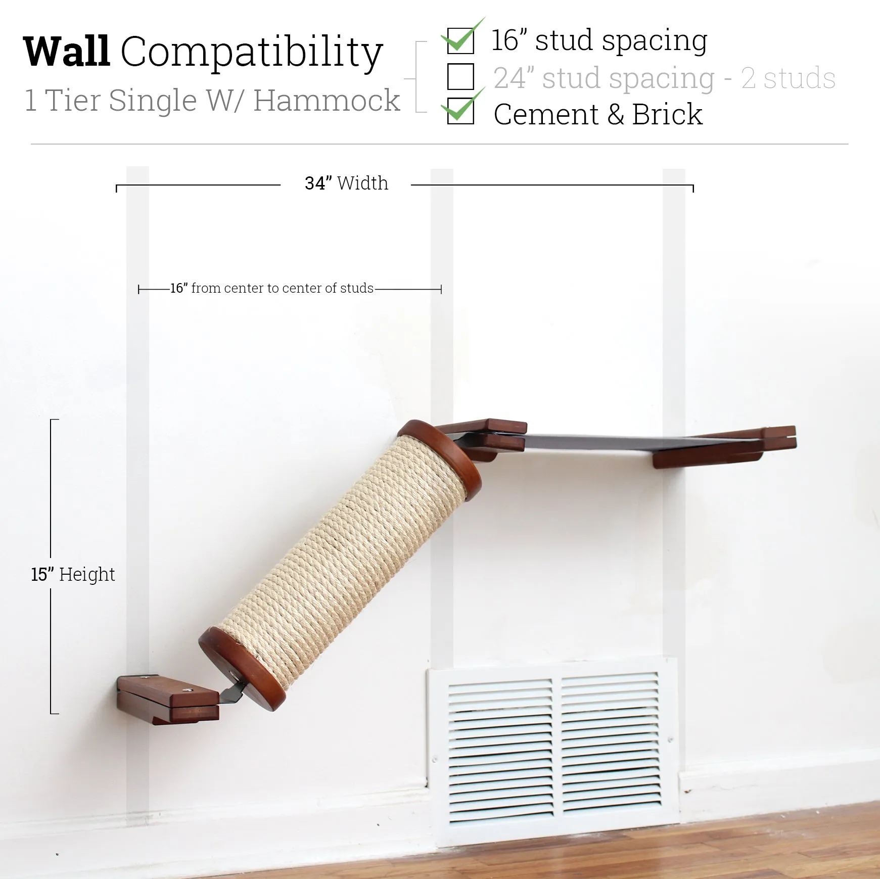 Angled Cat Scratcher Ramp (Cat Wall Scratchers)