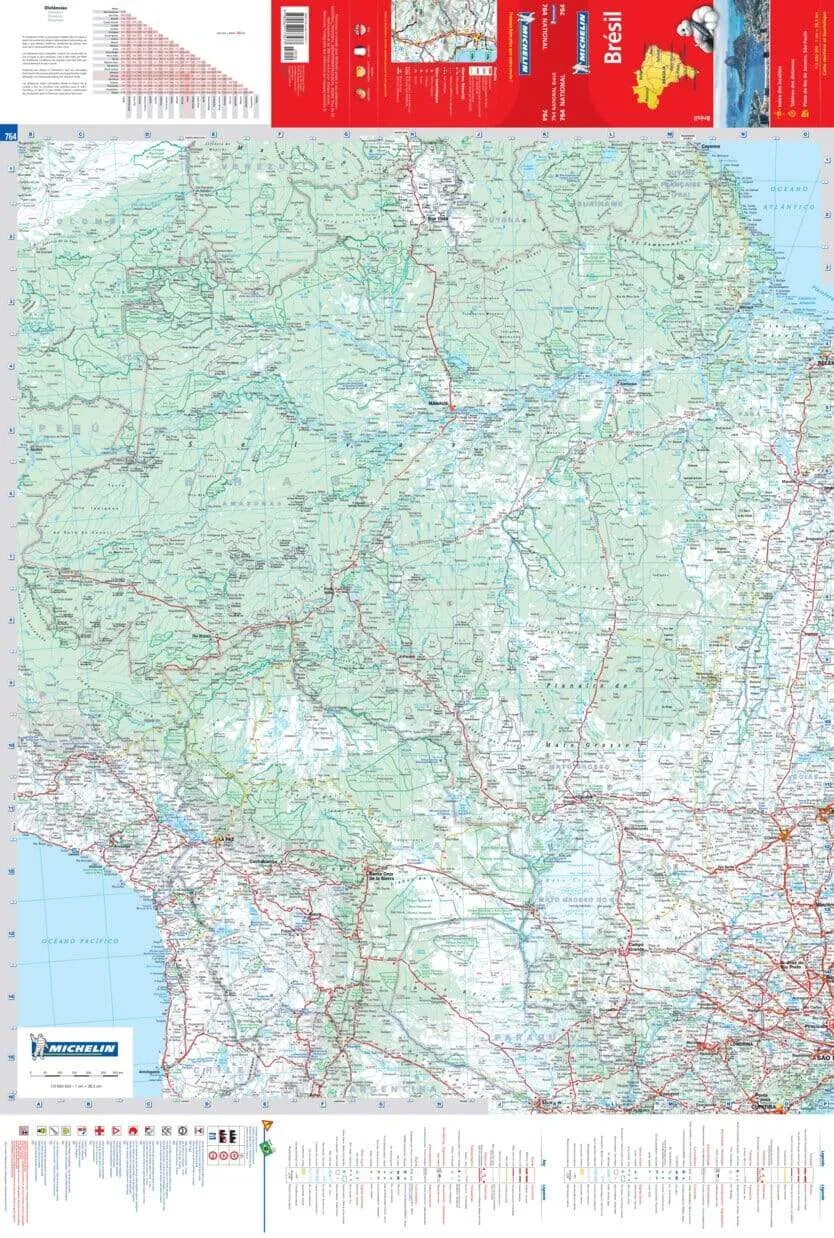 Brazil Road Map 764 by Michelin (2023)