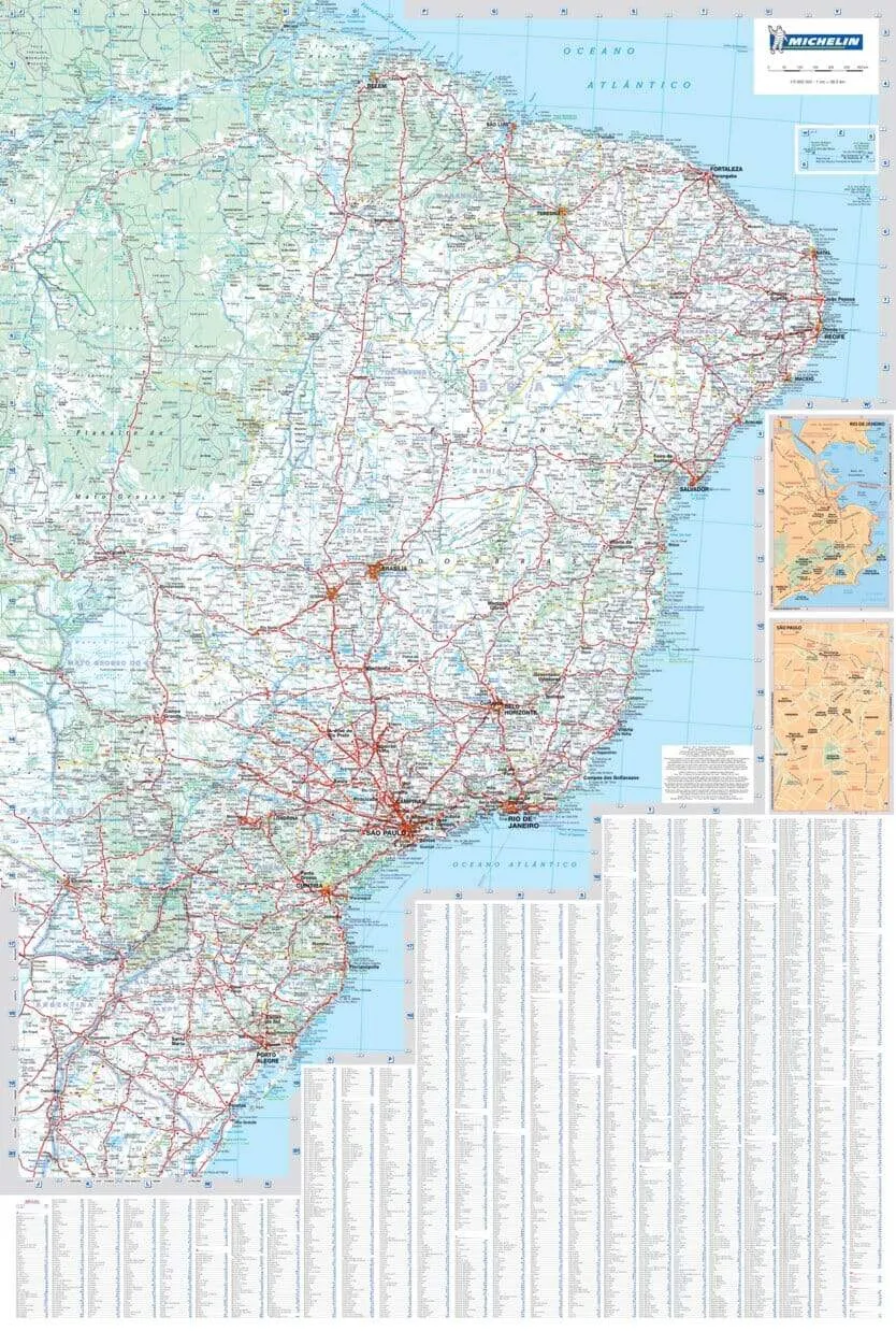 Brazil Road Map 764 by Michelin (2023)