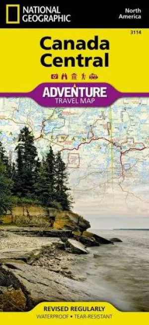 Canada Central Adventure Road Map by National Geographic (2013)