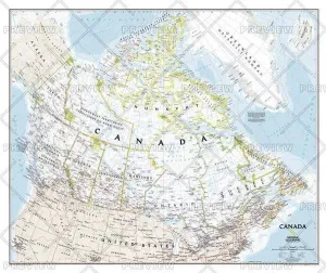 Canada Wall Map by National Geographic (2018)