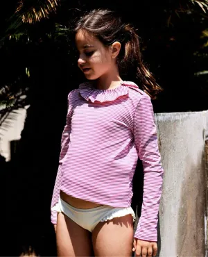 CANOPEA~ Valentine rashguard w ruffle collar