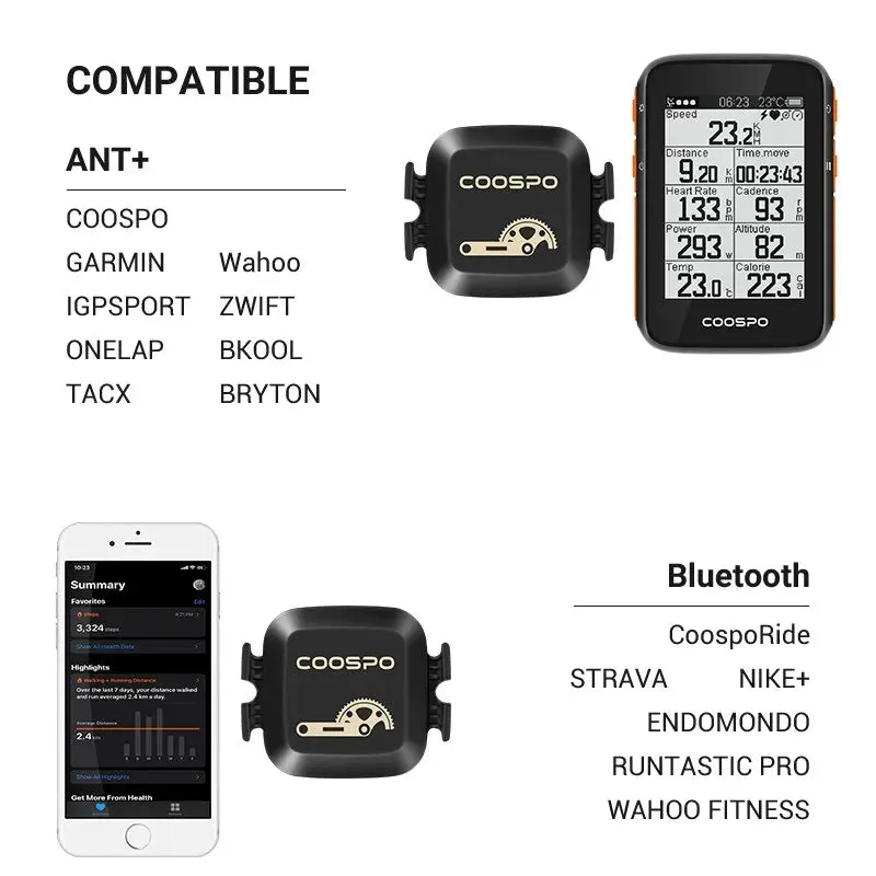Coospo Dual Mode Cadence and Speed Sensor