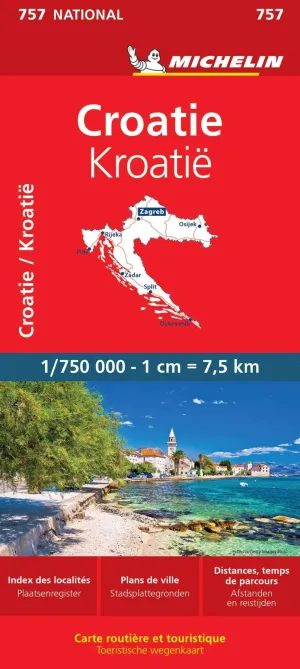 Croatia Road Map 757 by Michelin (2023)