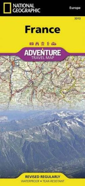 France Adventure Road Map by National Geographic (2011)