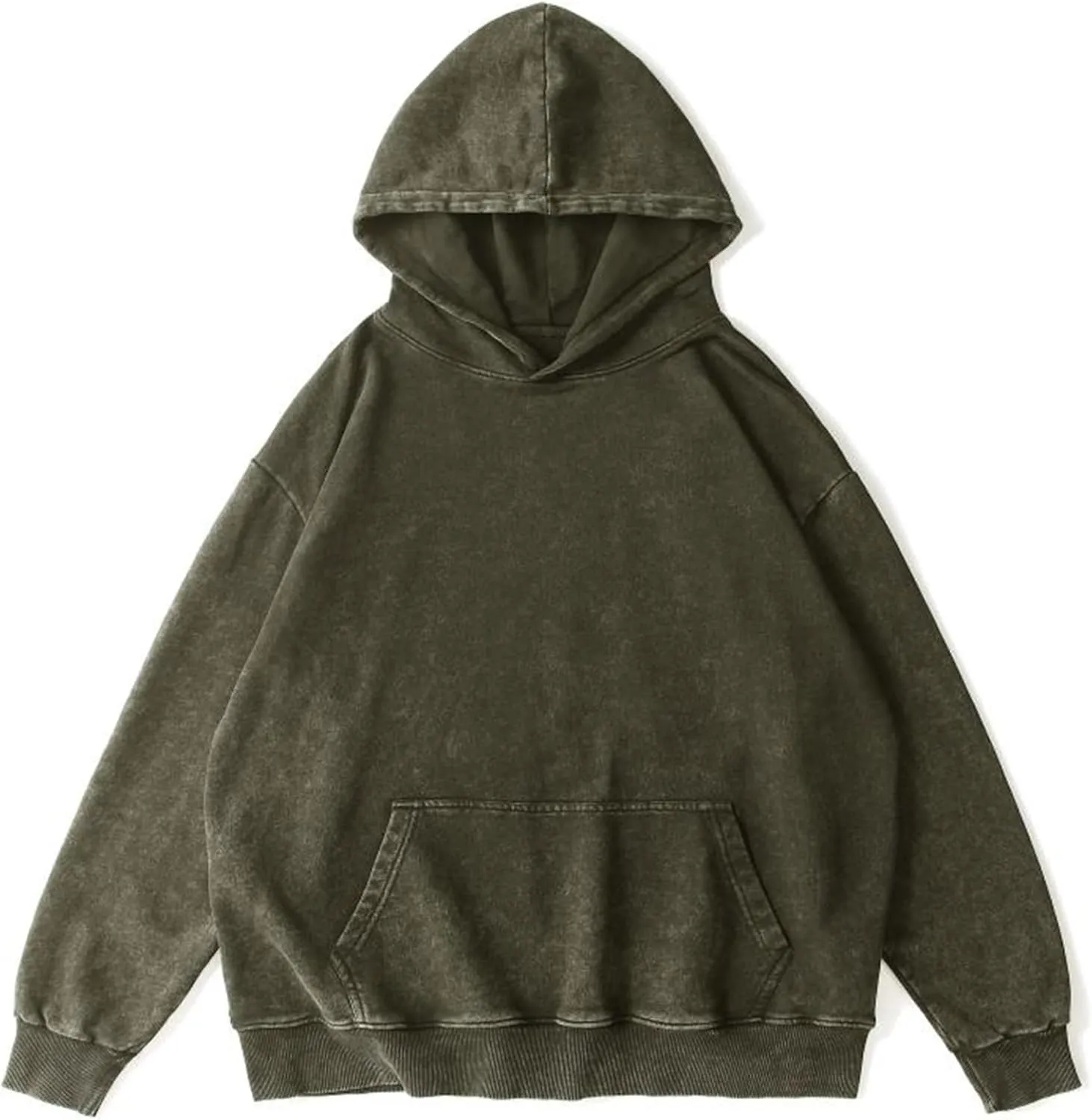 FZVYD Womens Hoodies Pullover Oversized Hoodie Cotton Hooded Couples Vintage 2024 Trendy Washed Streetwear Sweatshirt Tops