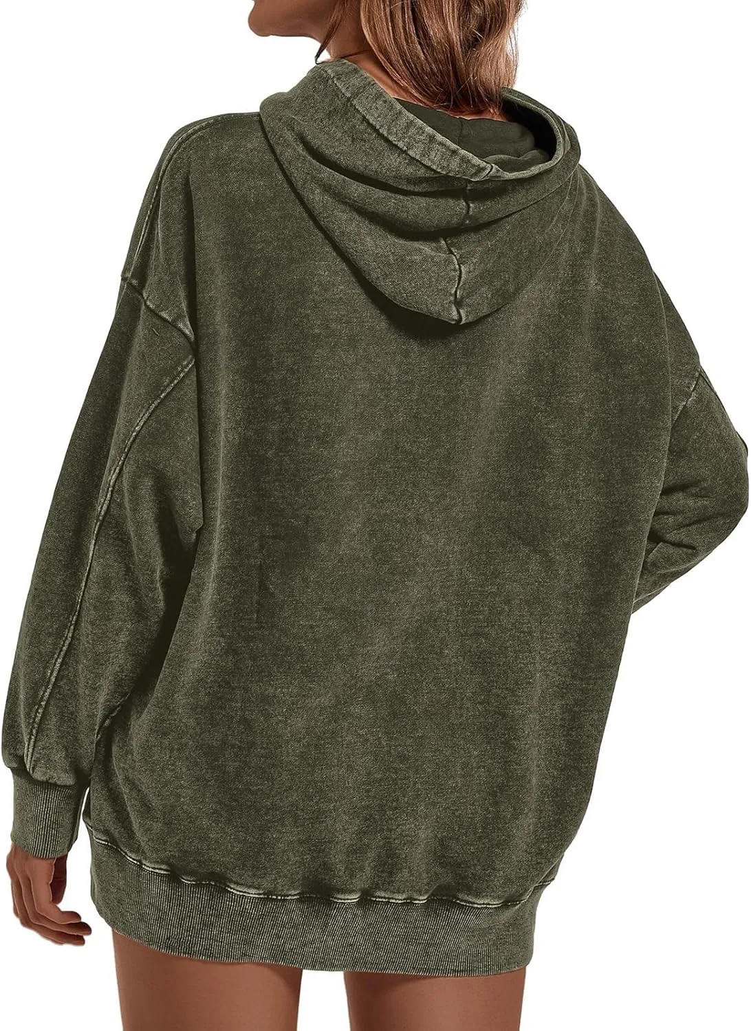 FZVYD Womens Hoodies Pullover Oversized Hoodie Cotton Hooded Couples Vintage 2024 Trendy Washed Streetwear Sweatshirt Tops