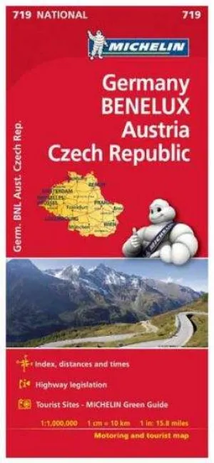 Germany, Benelux, Austria, Czech Republic Map 2017 by Michelin (2017)