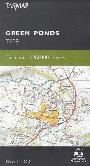 Green Ponds 1:50 000 Topographic, Cadastral Map (1st Edition) by TasMap (2015)