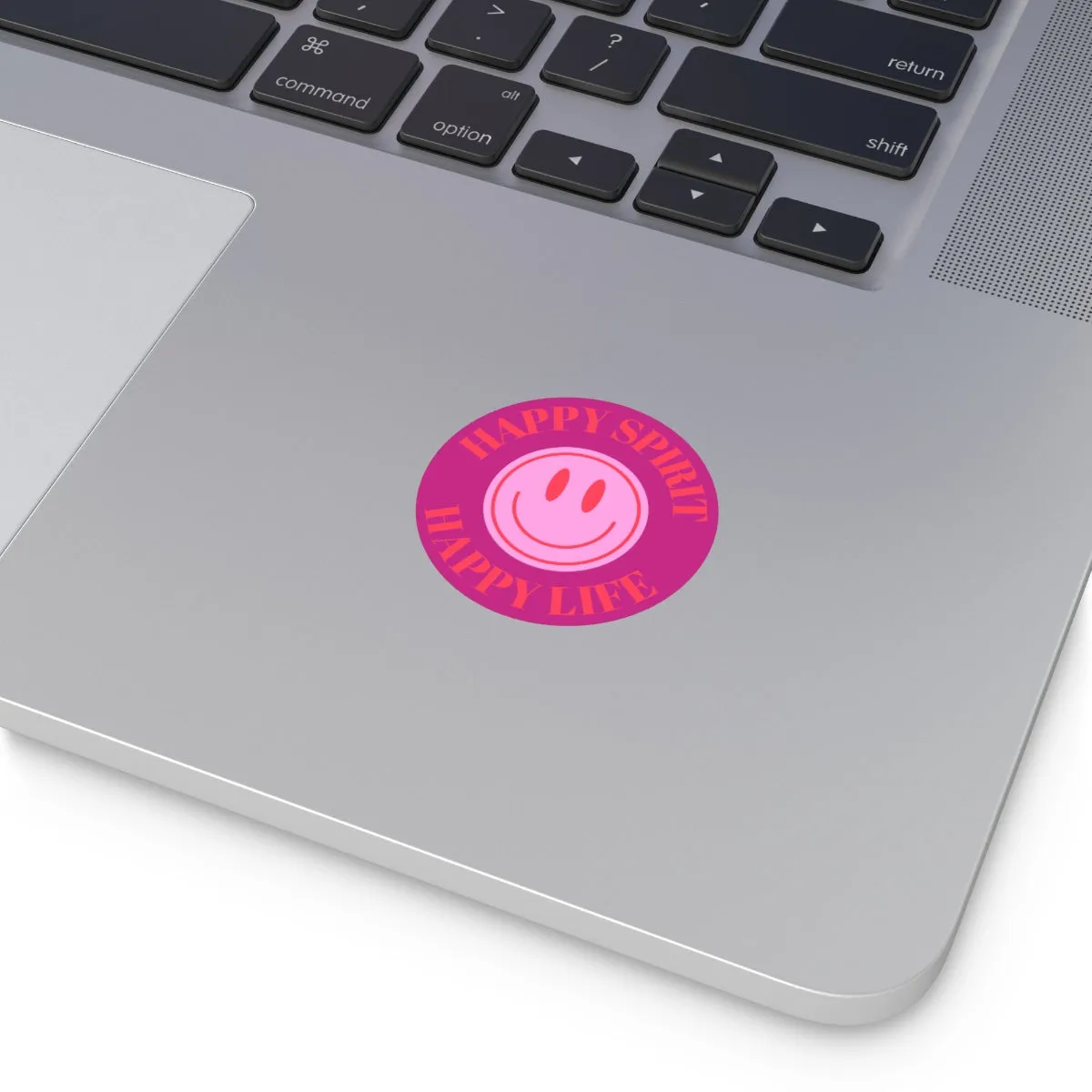 Happy Spirit Happy Life Round Vinyl Stickers, UV Smiley Stickers, Smile Sticker, Tumblr Retro Smile, VSCO Girl, Computer, Skateboard, Bumper