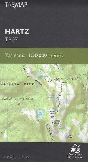 Hartz 1:50 000 Topographic, Cadastral Map (1st Edition) by TasMap (2015)
