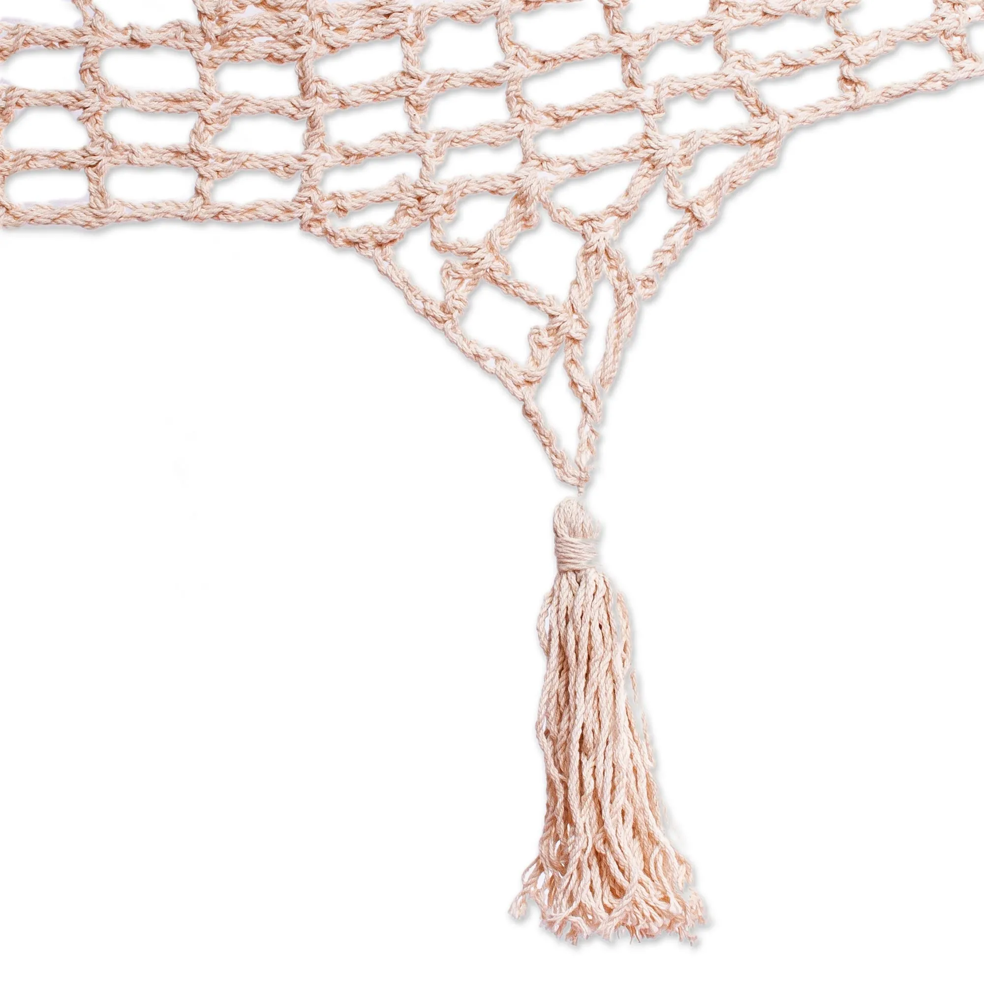 Ivory Cascade Hand Woven Ivory Rope Hammock (Triple)
