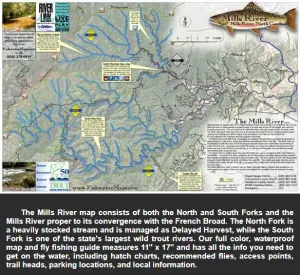 Mills River Map and Fly Fishing
