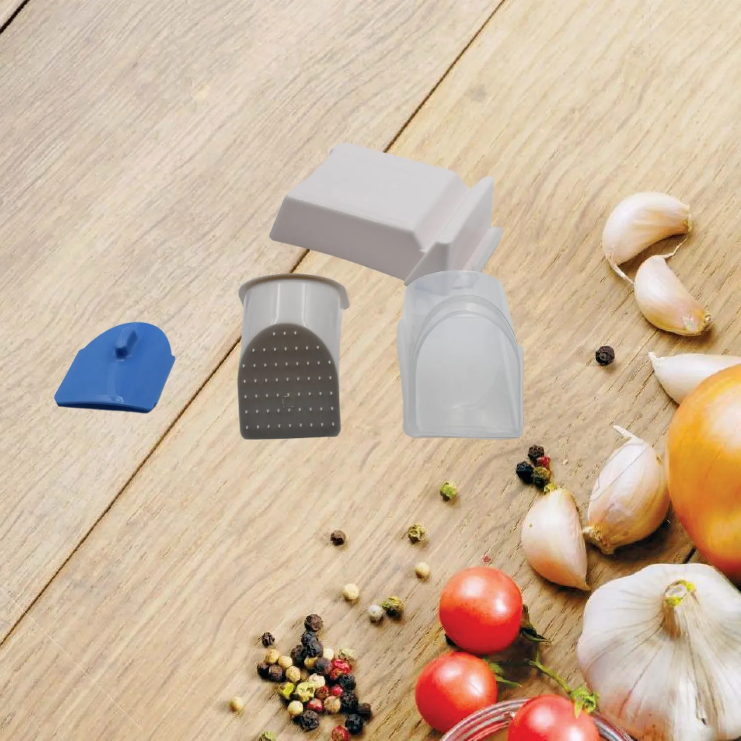 Multi-Function Time Saving Vegetable Slicer Cutter   Julienne 5-in-1 Food Vegetable Potato Chopper, Garlic Grinder