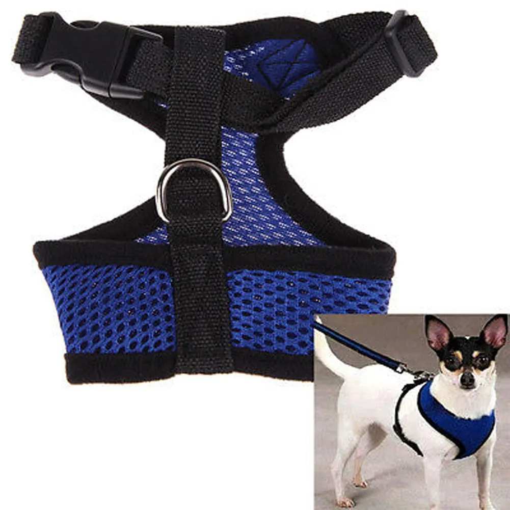 Pet Clothing Adjustable Pet Control Harness Collar Dog Safety Strap Mesh Breathable Vest For Dog Puppy Cat Pet Accessories