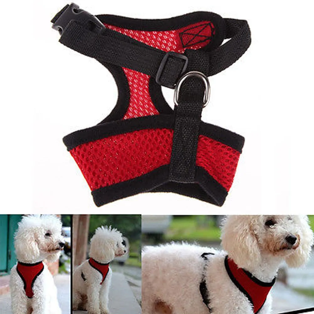 Pet Clothing Adjustable Pet Control Harness Collar Dog Safety Strap Mesh Breathable Vest For Dog Puppy Cat Pet Accessories