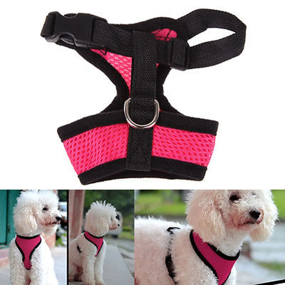 Pet Clothing Adjustable Pet Control Harness Collar Dog Safety Strap Mesh Breathable Vest For Dog Puppy Cat Pet Accessories