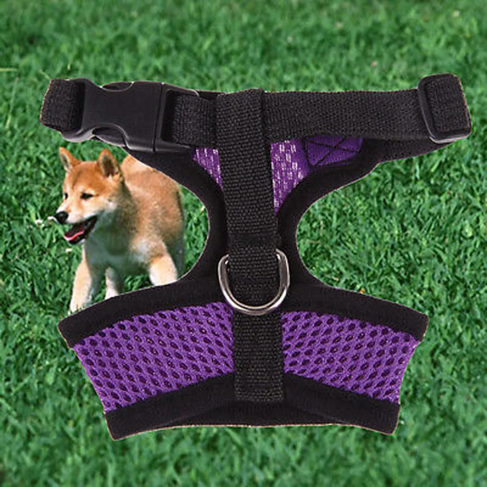Pet Clothing Adjustable Pet Control Harness Collar Dog Safety Strap Mesh Breathable Vest For Dog Puppy Cat Pet Accessories