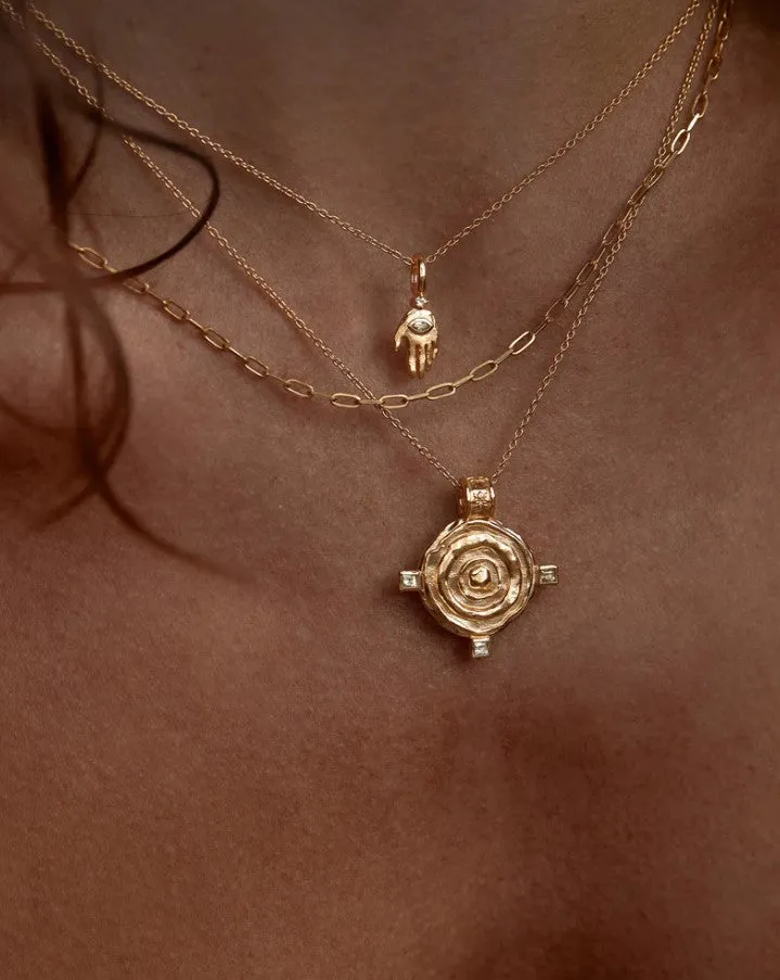 Shield Necklace Gold