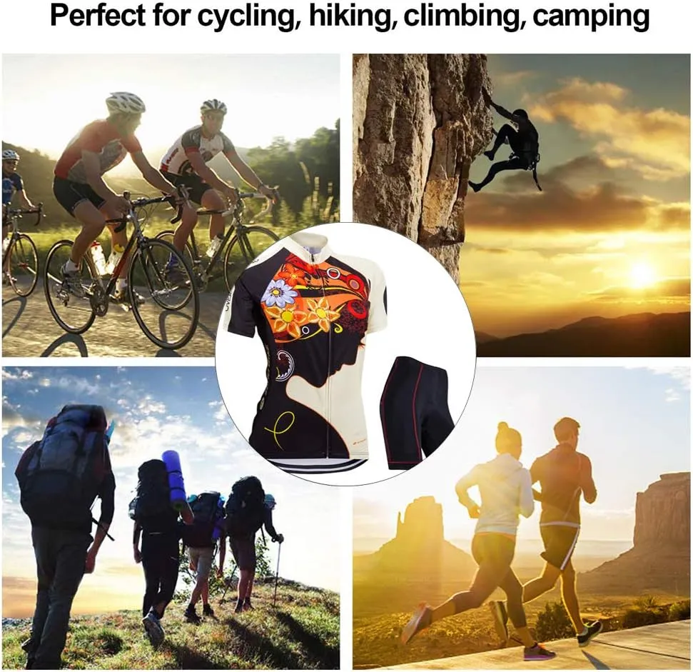 ZEROBIKE Women's Short Sleeve Cycling Jersey Jacket Cycling Shirt Quick Dry Breathable Mountain Clothing Bike Top
